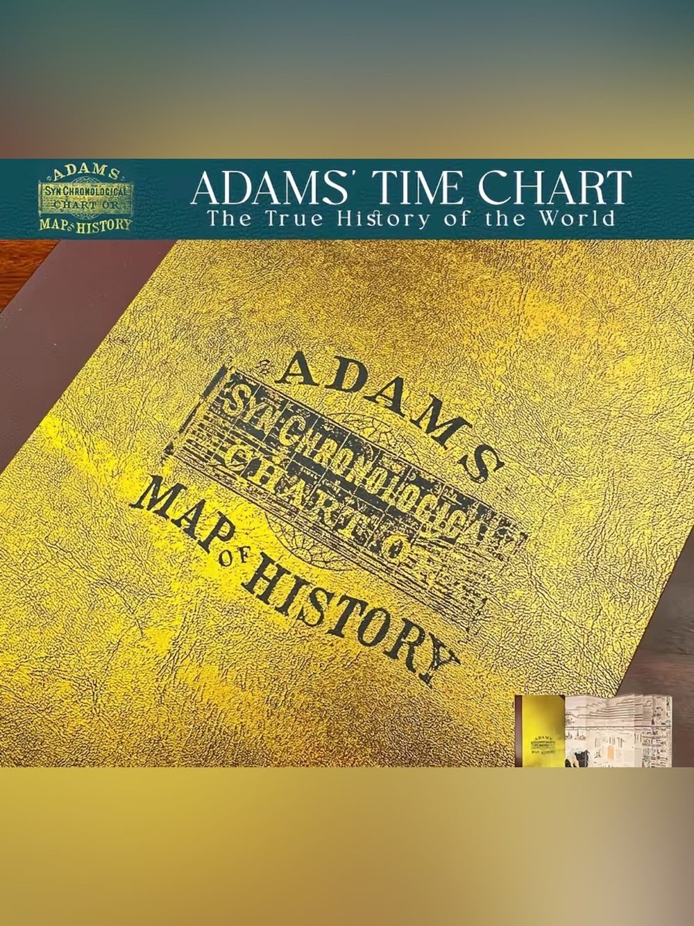 Adams Time Chart Map of History Hardcover Calendar - Yellow